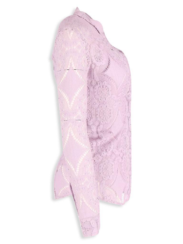 商品[二手商品] Burberry|Burberry Lace Shirt In Purple Cotton,价格¥1839,第5张图片详细描述
