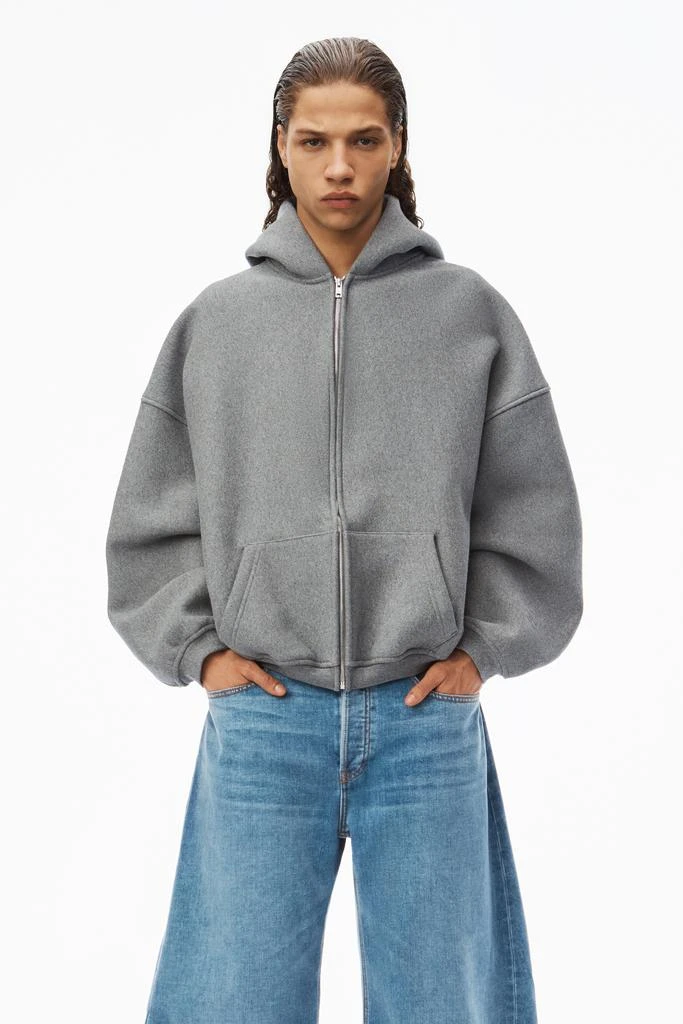 商品Alexander Wang|STAR ZIP UP HOODIE IN DENSE FLEECE,价格¥3231,第1张图片