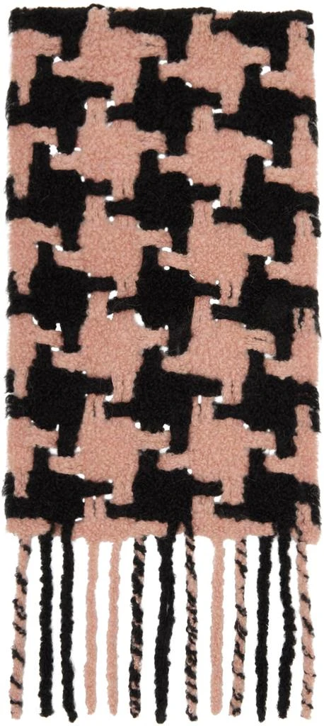 商品Acne Studios|Black & Pink Houndstooth Scarf,价格¥2609,第2张图片详细描述