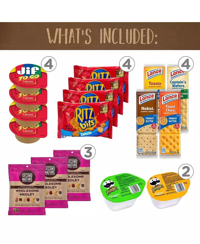 商品SnackBoxPros|On The Go Snack Box, 27 Assorted Snacks,价格¥342,第2张图片详细描述