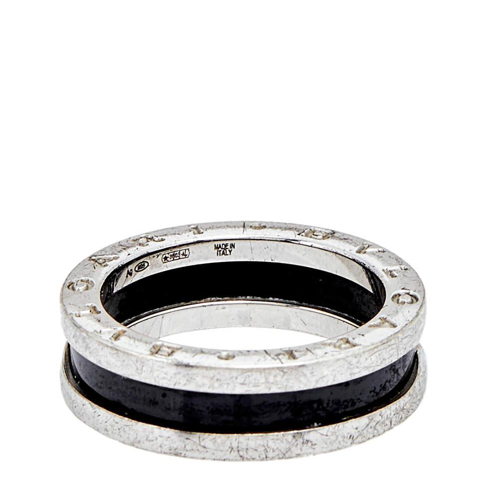 商品[二手商品] BVLGARI|Bvlgari B-zero1 Save the Children Sterling Silver Ceramic Ring EU 57,价格¥1801,第4张图片详细描述