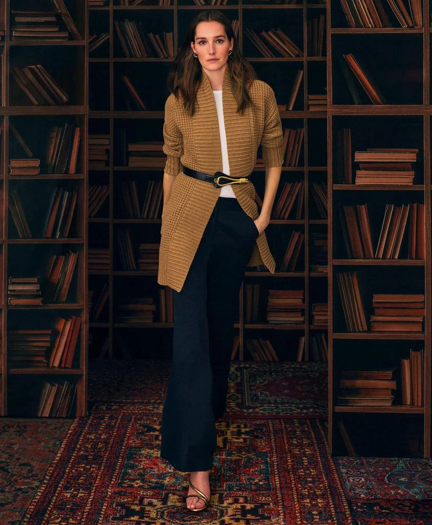 商品Brooks Brothers|Camel Hair Open Front Cardigan,价格¥2815,第2张图片详细描述