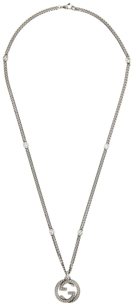 商品Gucci|Silver Interlocking G Necklace,价格¥3902,第1张图片