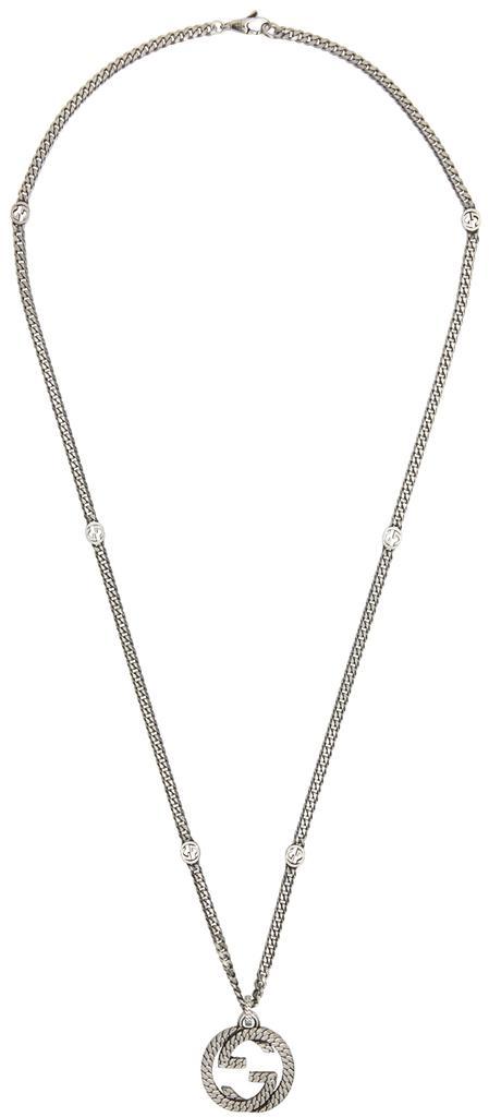 商品Gucci|Silver Interlocking G Necklace,价格¥3537,第1张图片