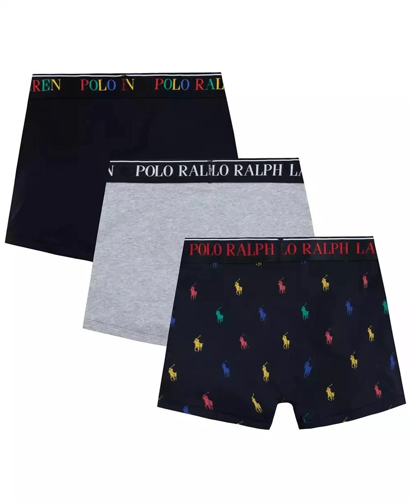 商品Ralph Lauren|Big Boys Cotton Stretch Boxer Briefs 3-Pack,价格¥180,第2张图片详细描述