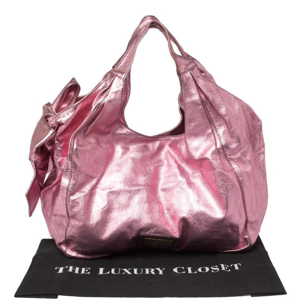 Valentino Metallic Pink Leather Nuage Bow Tote 商品