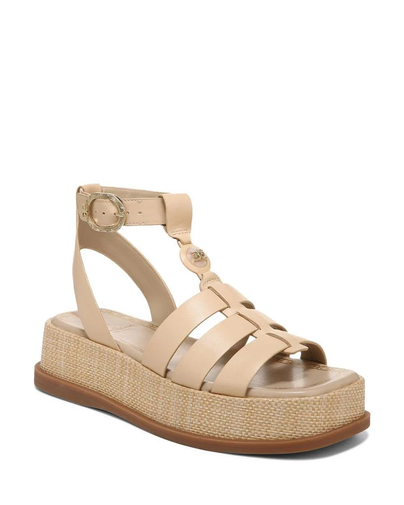 商品Sam Edelman|Women's Naima Square Toe Logo Detail Platform Sandals,价格¥699,第1张图片