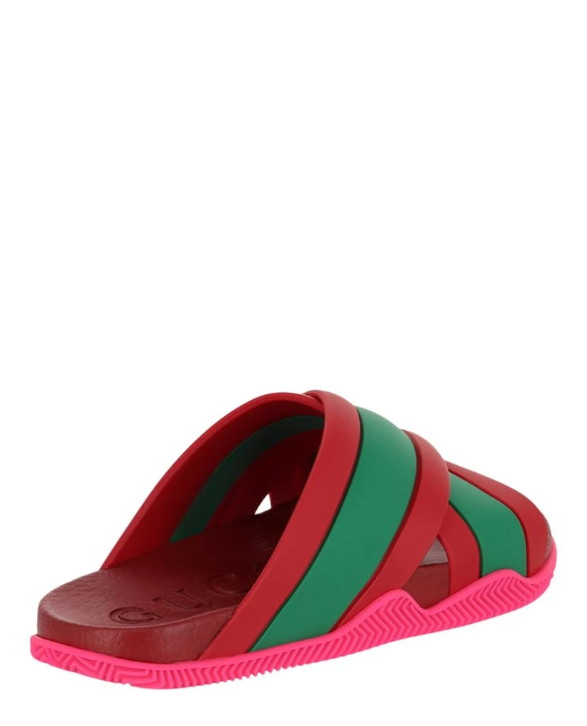 商品Gucci|Rubber Web Striped Sandals,价格¥1086,第3张图片详细描述