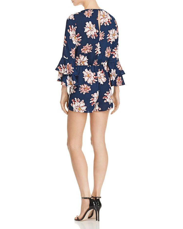 商品AQUA|Floral Print Bell Sleeve Romper ,价格¥253,第2张图片详细描述