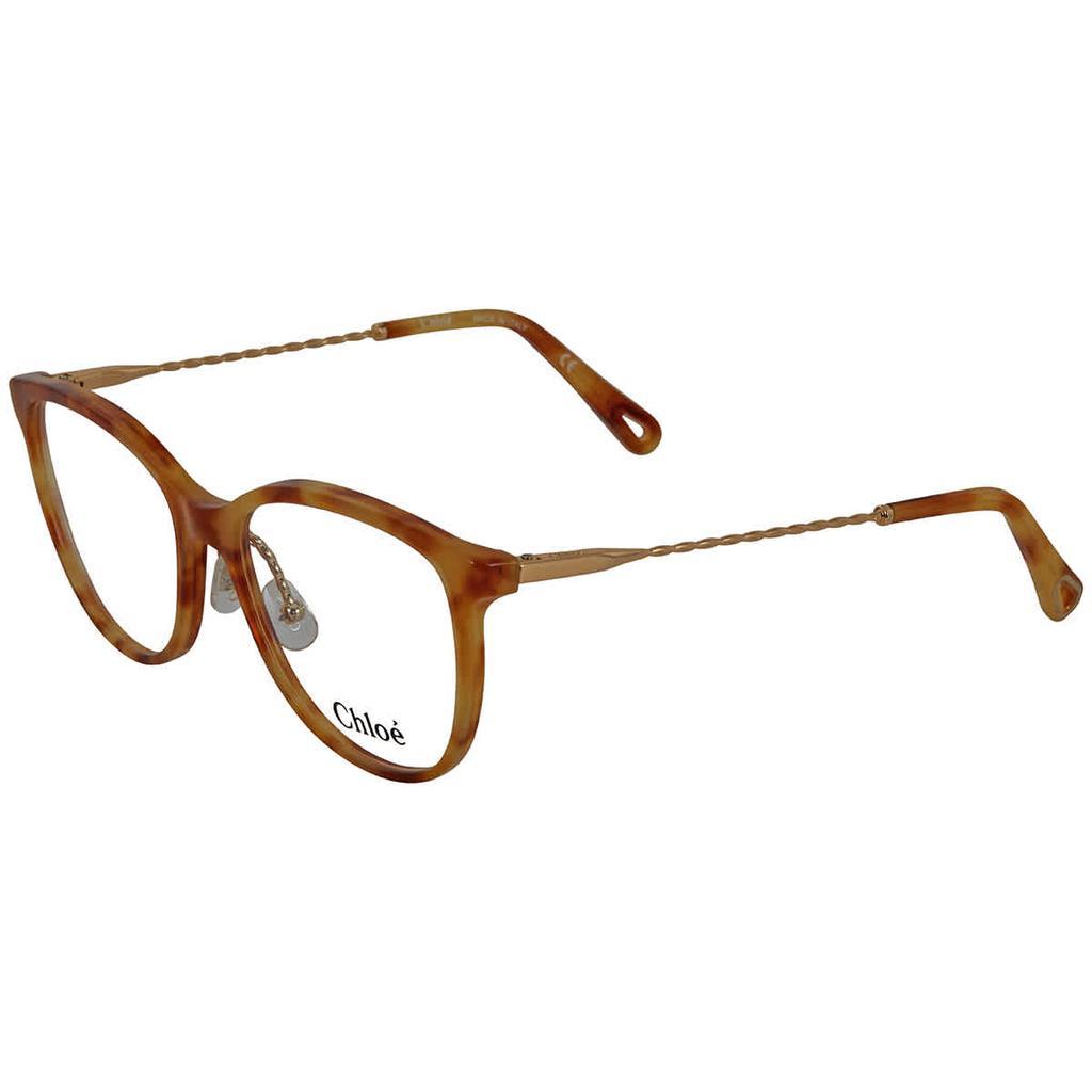 商品Chloé|Ladies Tortoise Rectangular Eyeglass Frames CE2727 725 54,价格¥439,第1张图片