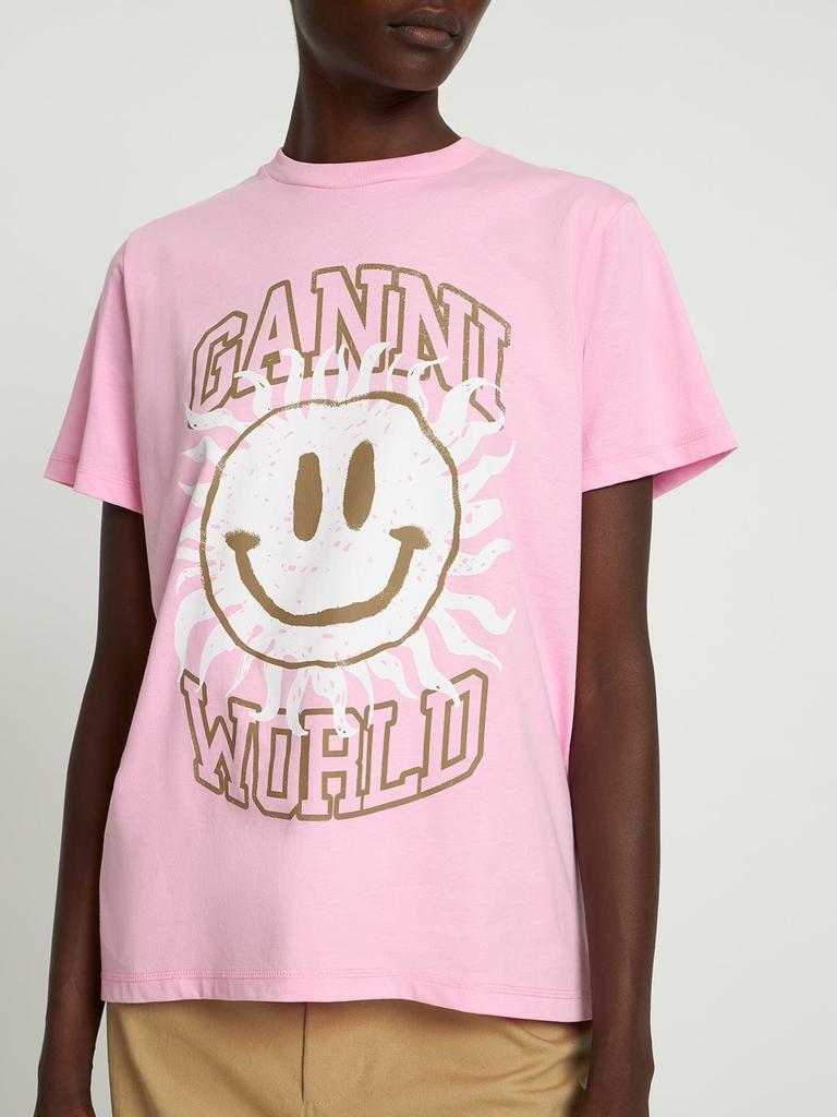 商品Ganni|Basic Smiley Relaxed Jersey T-shirt,价格¥706,第4张图片详细描述