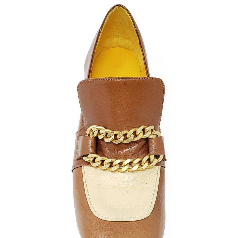 商品Madison Maison|Perla Loafer Tan/Cream By Mara Bini,价格¥4172,第2张图片详细描述