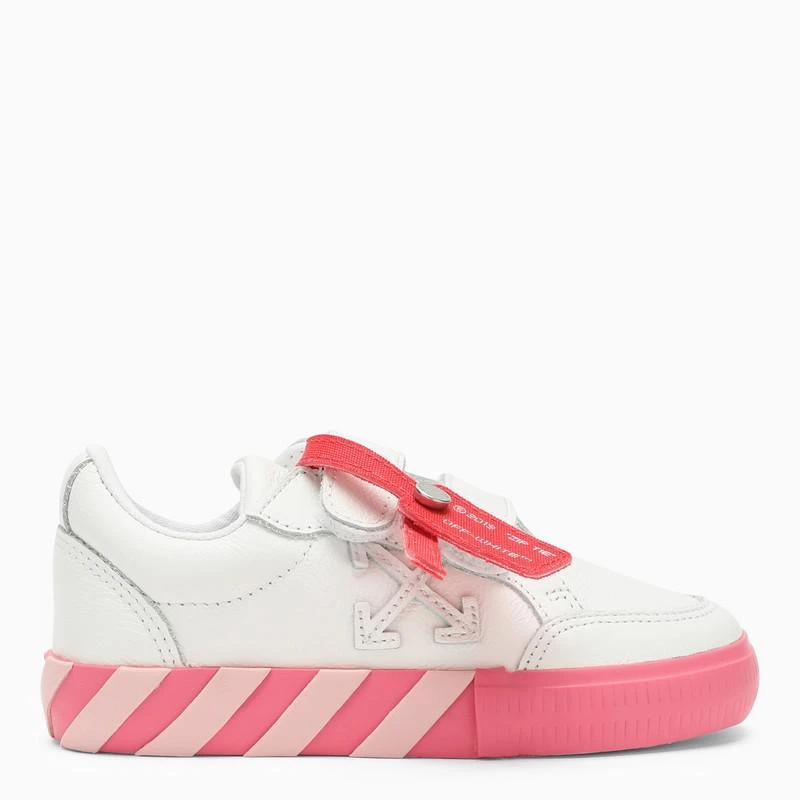 商品Off-White|Low Vulcanized white/pink trainer,价格¥1839,第1张图片