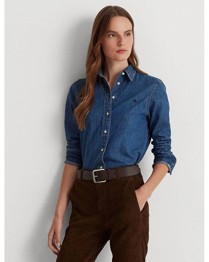商品Ralph Lauren|Cotton Button Front Shirt,价格¥560,第4张图片详细描述