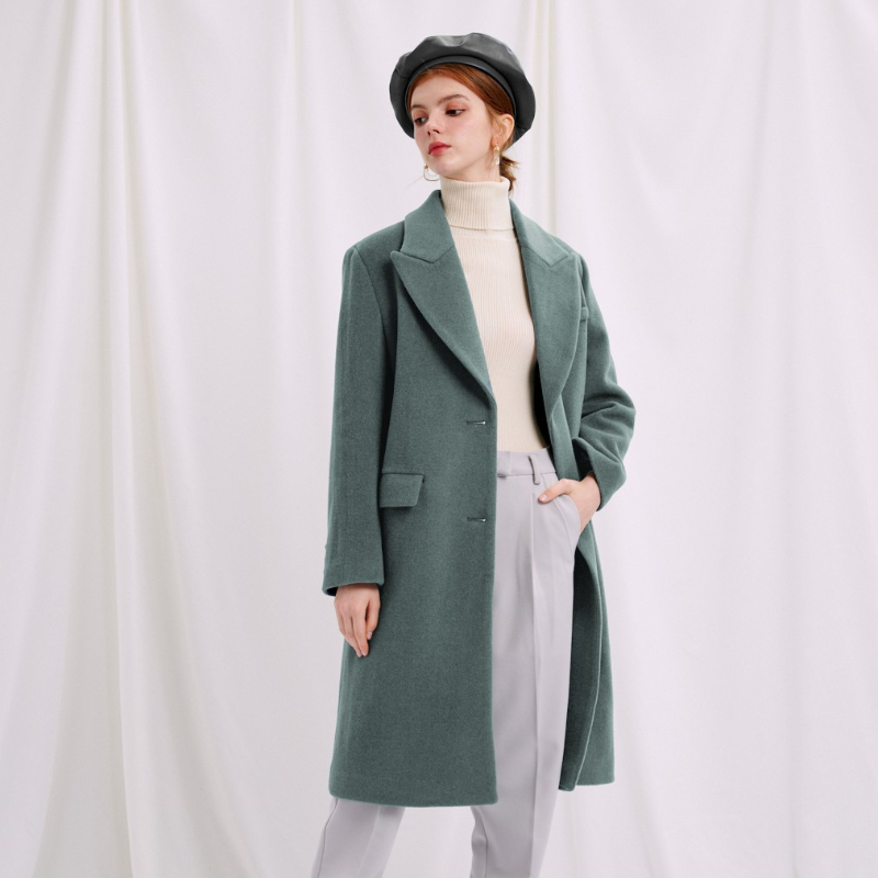 Freya Wool Coat - Dusk | Freya羊毛大衣 - 深绿色商品第2张图片规格展示