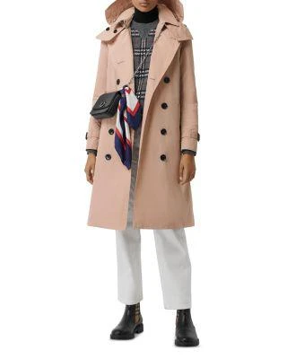 商品Burberry|Kensington Hooded Trench Coat,价格¥3671,第5张图片详细描述