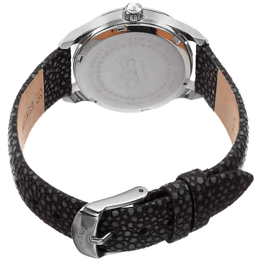 商品Burgi|Mother Of Pearl Dial Ladies Black Polka Dot Leather Watch BUR160BK,价格¥628,第3张图片详细描述