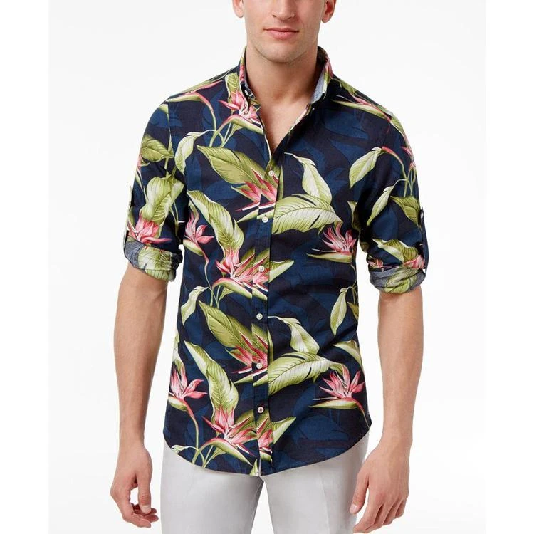 商品Tommy Hilfiger|Men's Paradise Flower Linen Blend 印花衬衫,价格¥449,第1张图片