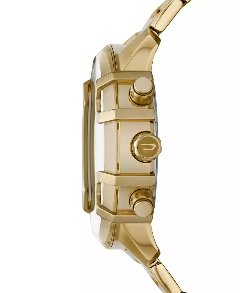 商品Diesel|Men's Chronograph Griffed Gold-Tone Stainless Steel Bracelet Watch 48mm,价格¥2010,第2张图片详细描述