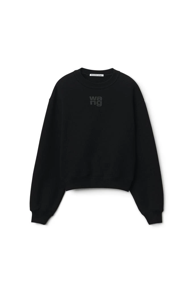 商品Alexander Wang|PUFF LOGO SWEATSHIRT IN STRUCTURED TERRY,价格¥2254,第1张图片