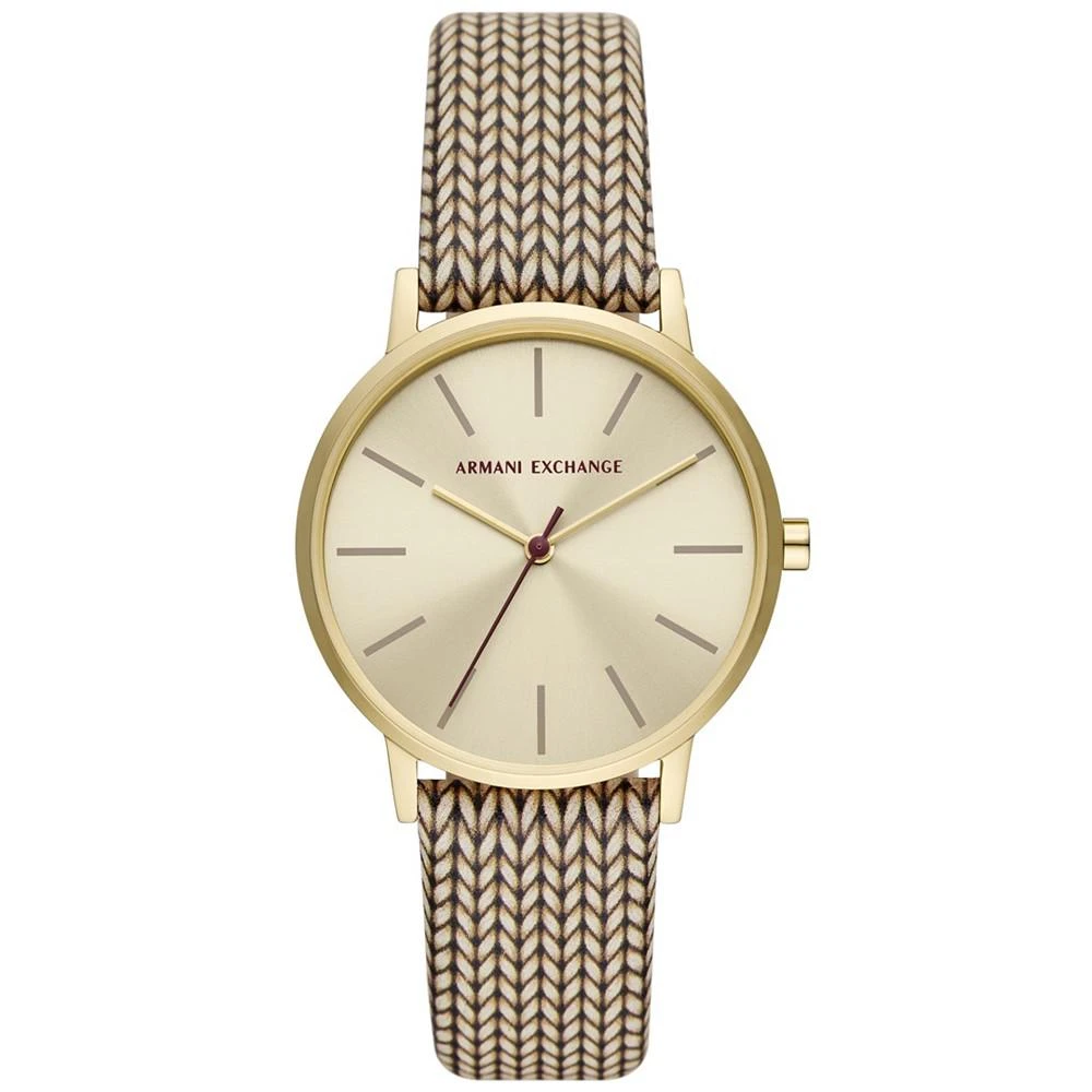 商品Armani Exchange|Women's Lola Three Hand Brown Leather Watch 36mm,价格¥1130,第1张图片