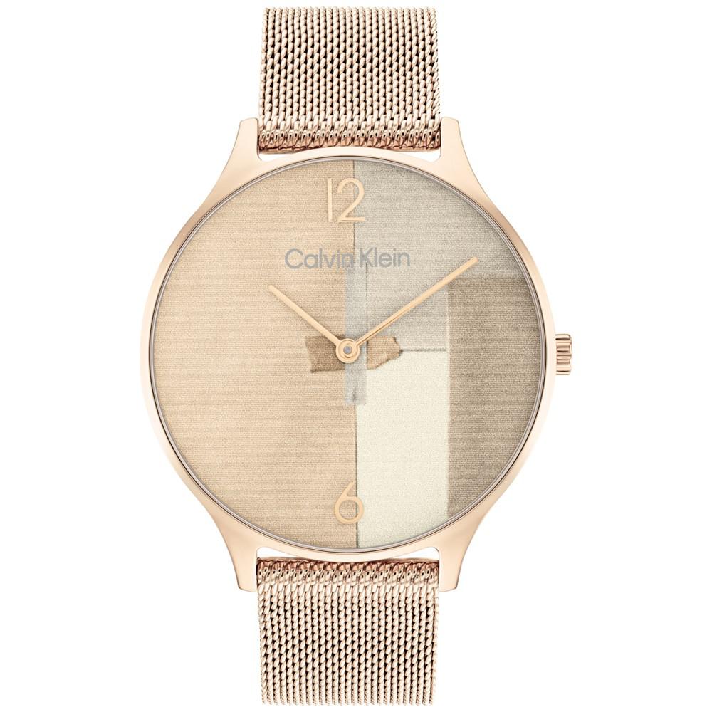 Carnation Gold-Tone Mesh Bracelet Watch 38mm商品第1张图片规格展示