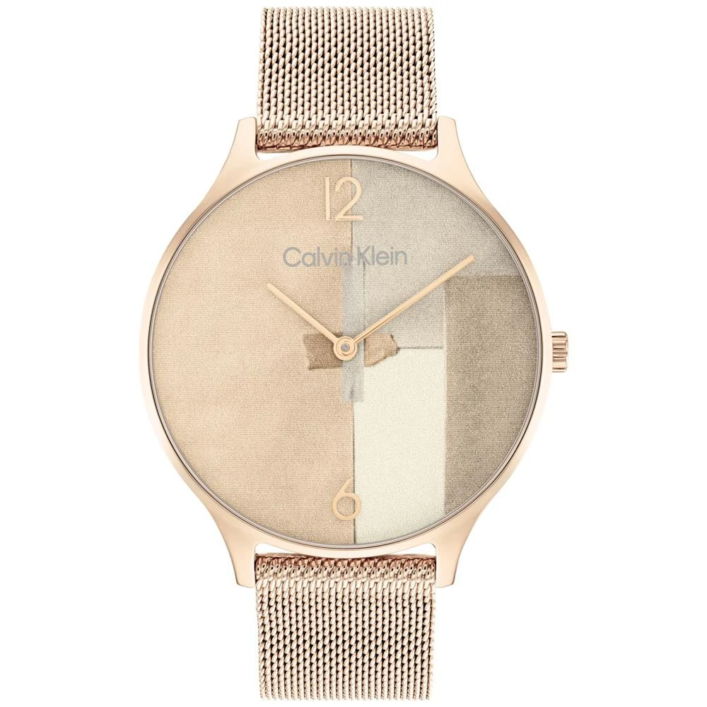 商品Calvin Klein|Carnation Gold-Tone Mesh Bracelet Watch 38mm,价格¥1123,第1张图片