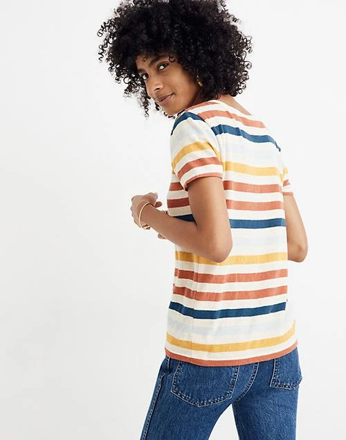 商品Madewell|Lo-Fi Shrunken Tee in Jay Stripe,价格¥159,第3张图片详细描述
