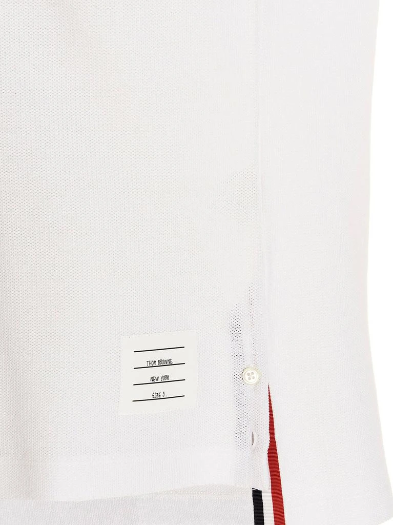 商品Thom Browne|Thom Browne Logo Patch Striped Polo Shirt,价格¥2395-¥2945,第4张图片详细描述