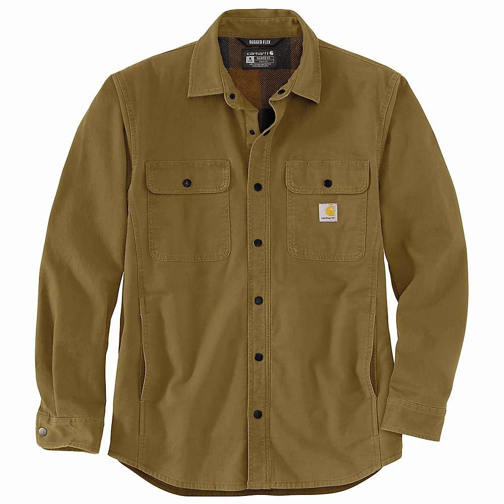 商品Carhartt|Carhartt Men's Rugged Flex Relaxed Fit Canvas Fleece-Lined Shirt Jacket,价格¥631,第1张图片