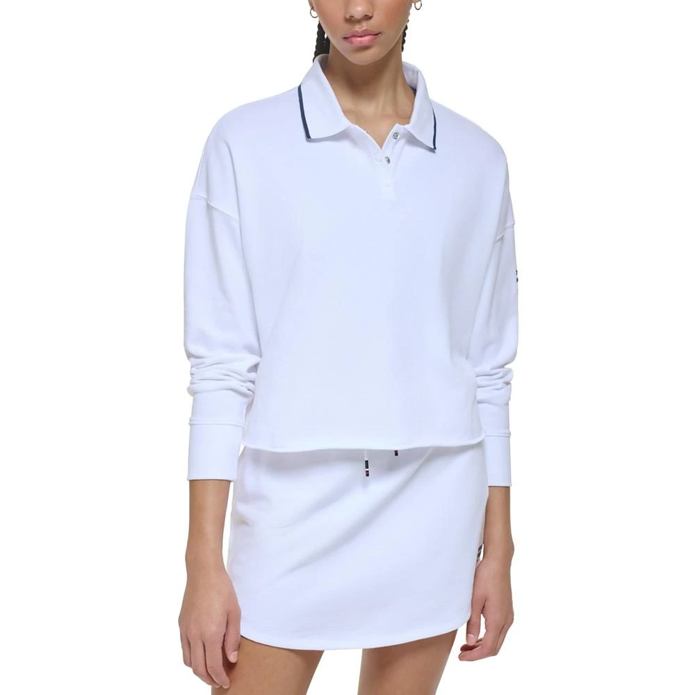 商品Tommy Hilfiger|Women's French Terry Cropped Polo Sweatshirt,价格¥224,第1张图片