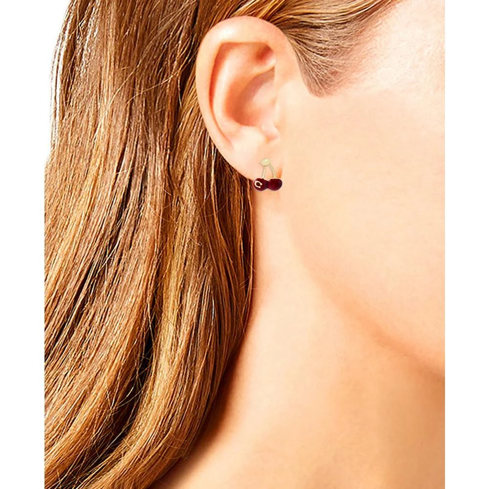 商品Coach|Gold-Tone Signature C Cherry & Mixed Charm Mismatch Earrings,价格¥500,第4张图片详细描述
