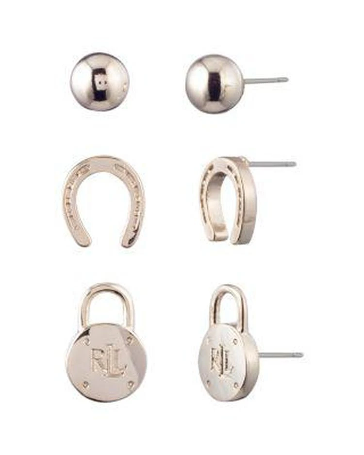 商品Ralph Lauren|Charm Stud Earrings Set,价格¥168,第1张图片