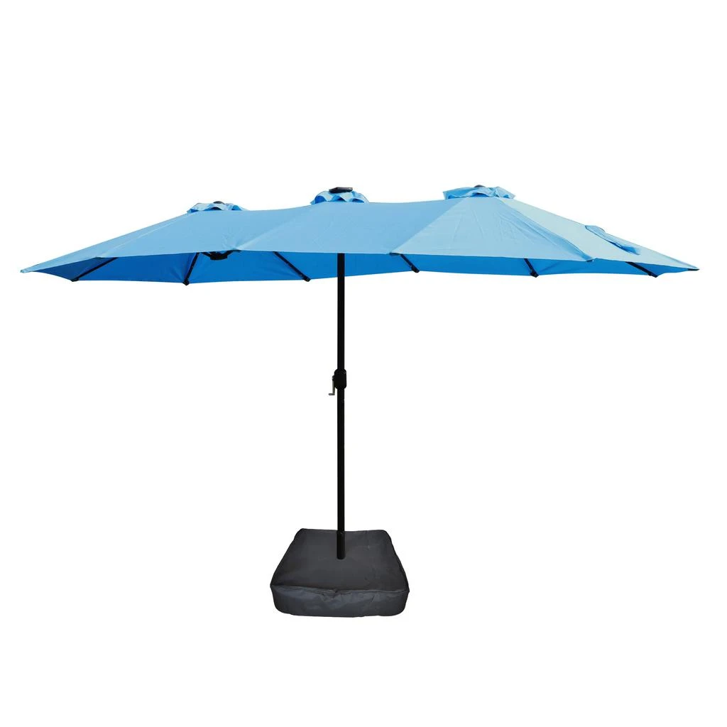 商品Streamdale Furniture|Streamdale 15ft Double-Sided Market Umbrella with Crank Lift for Ample Shade,价格¥2680,第4张图片详细描述