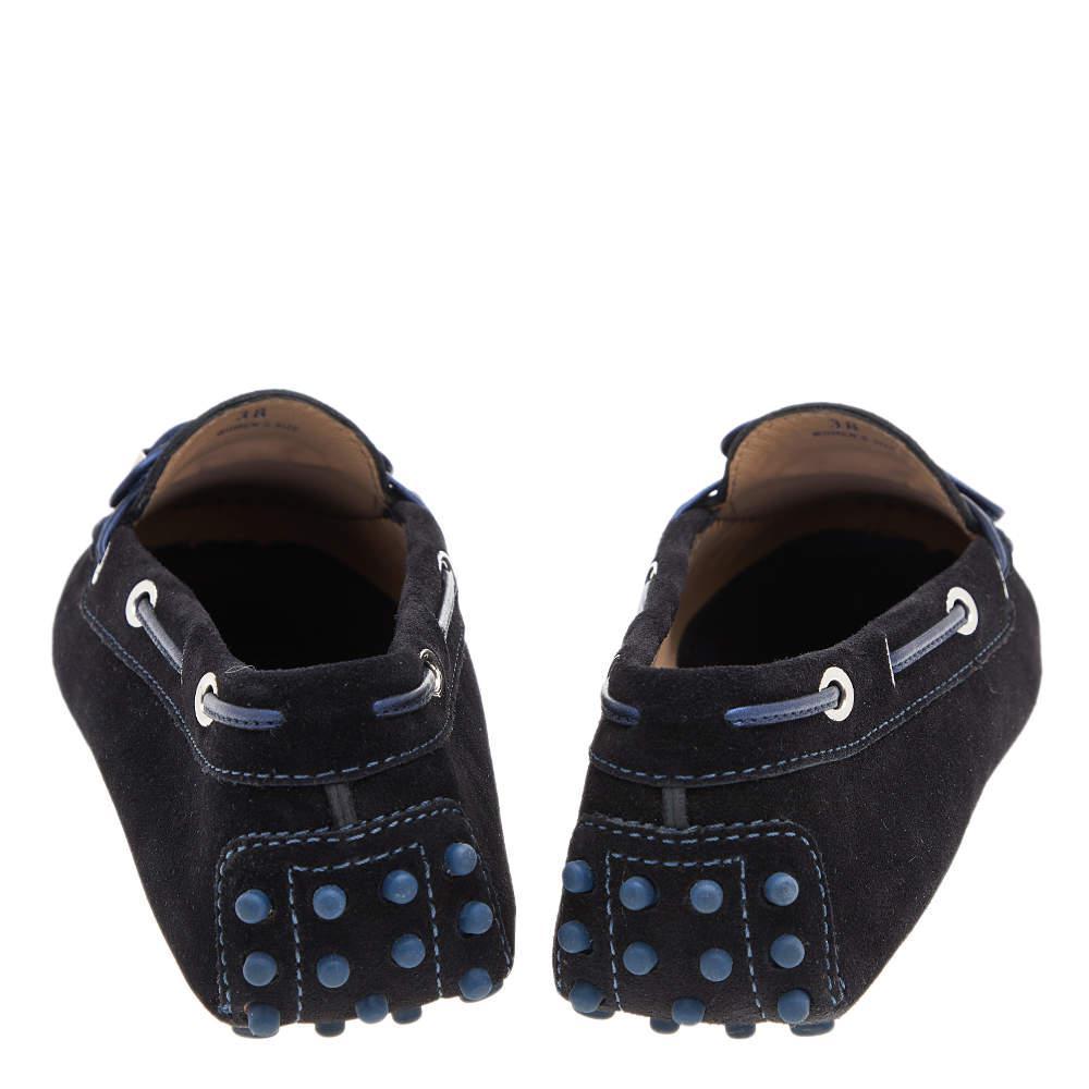 商品[二手商品] Tod's|Tod's Black Suede Bow Slip On Loafers Size 38,价格¥1351,第7张图片详细描述