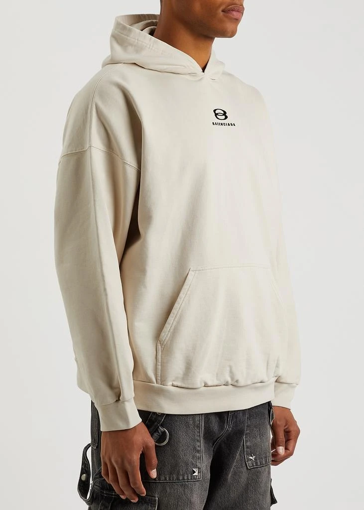 商品Balenciaga|Ecru logo hooded cotton sweatshirt,价格¥3967,第2张图片详细描述