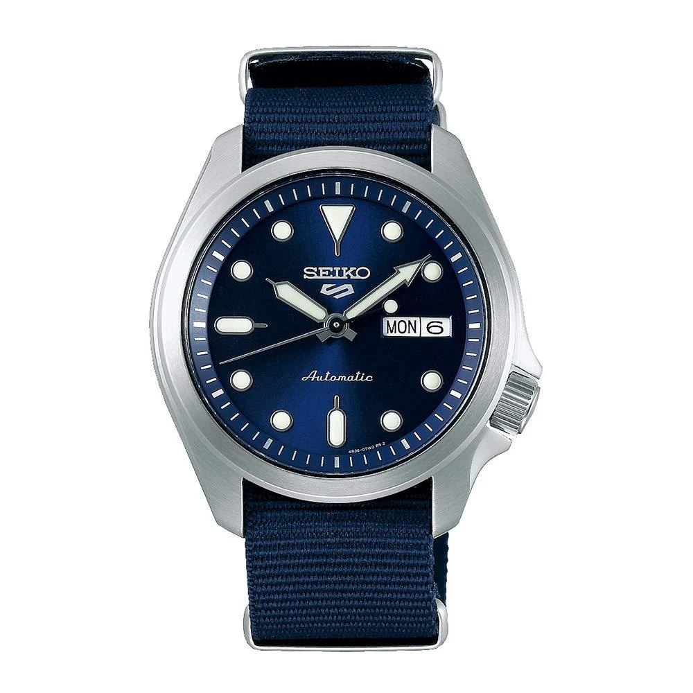 商品Seiko|Seiko Men Analogue Automatic Watch with Nylon Strap SRPE63K1, Silver, One Size, Strap.,价格¥2071,第1张图片