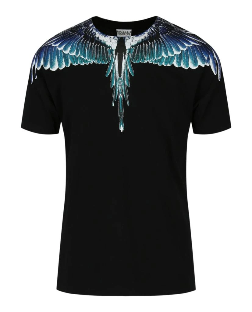 商品Marcelo Burlon|Printed Wings Cotton T-Shirt,价格¥739,第1张图片