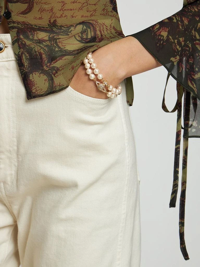 商品Vivienne Westwood|Graziella Two Row Faux Pearl Bracelet,价格¥2592,第1张图片详细描述