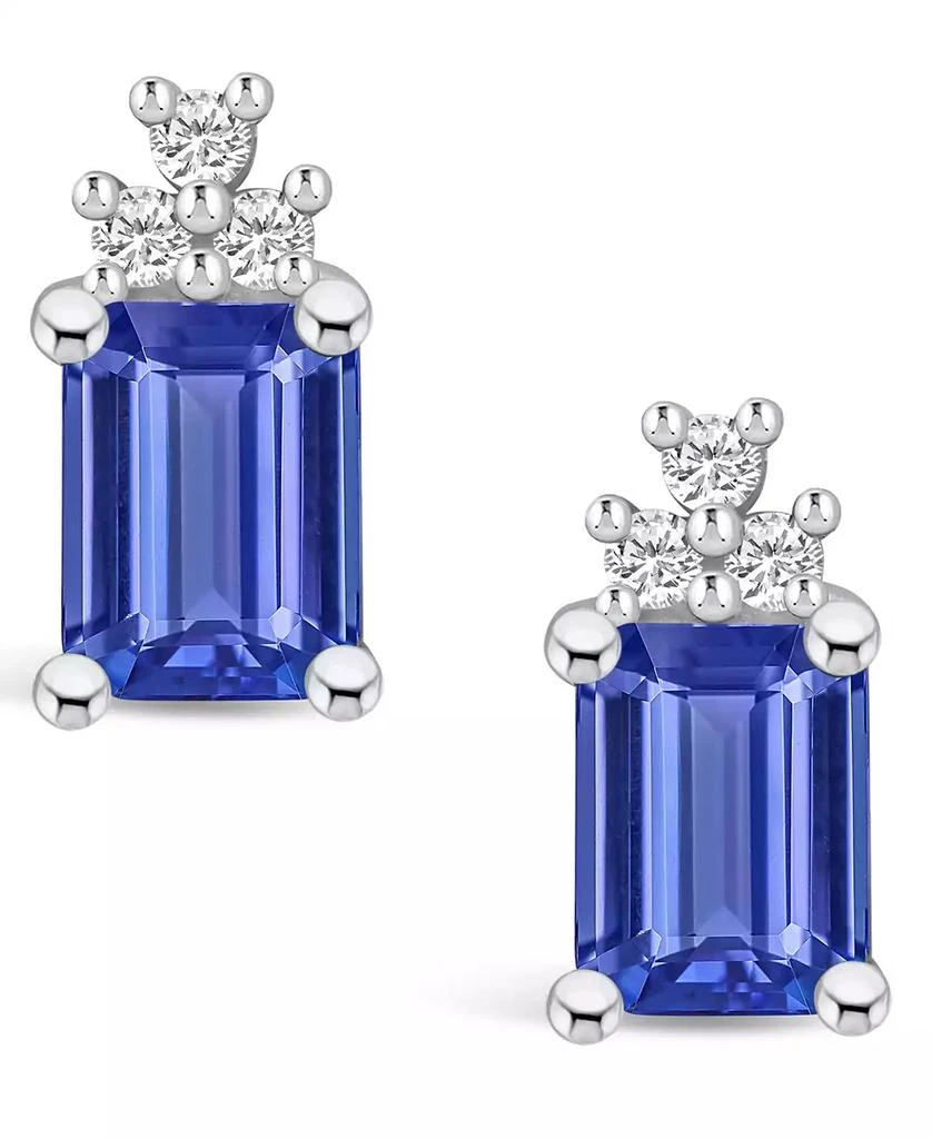 商品Macy's|Tanzanite (3-1/5 Ct. t.w.) and Diamond (1/5 Ct. t.w.) Stud Earrings,价格¥15568,第3张图片详细描述