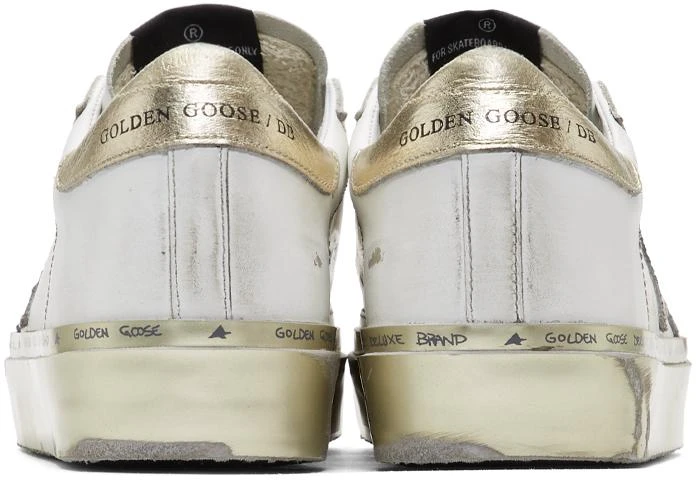 商品Golden Goose|White & Gold Hi Star Sneakers 运动鞋,价格¥4315,第4张图片详细描述