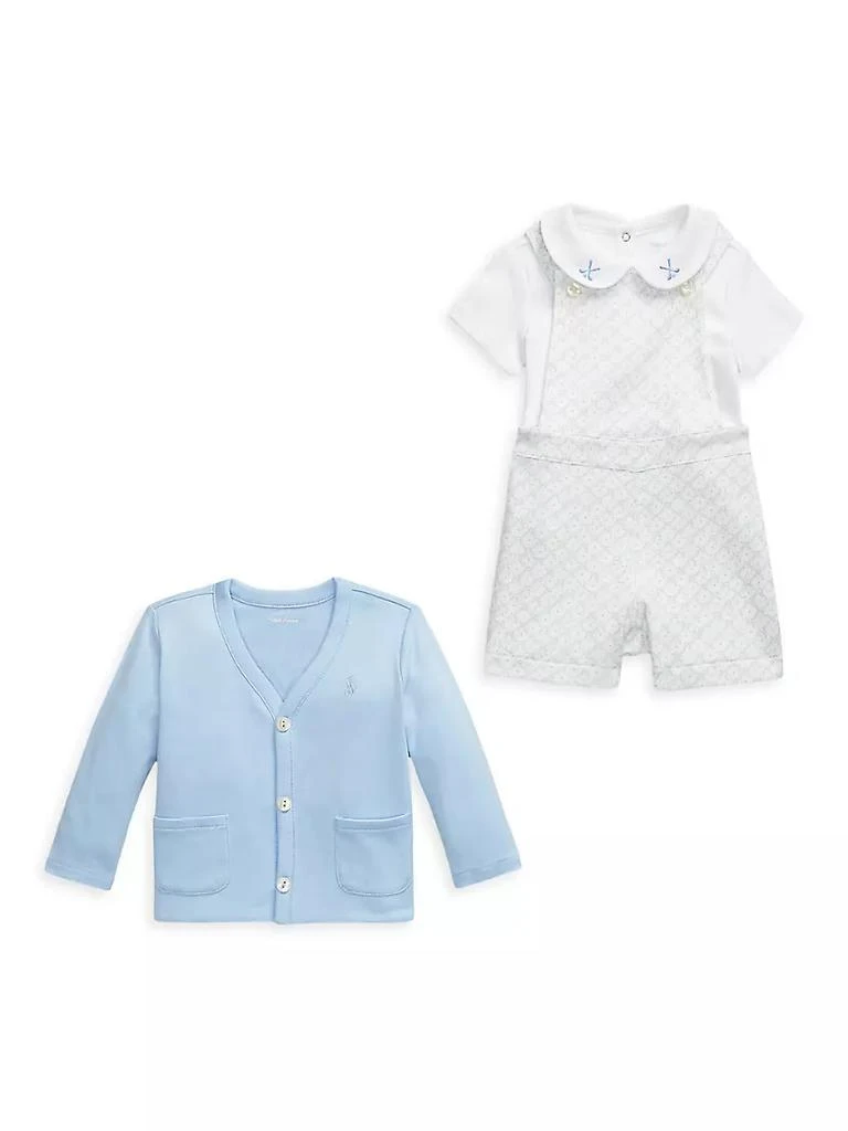 商品Ralph Lauren|Baby Boy's 3-Piece Golf Overalls, Bodysuit & Cardigan,价格¥932,第2张图片详细描述