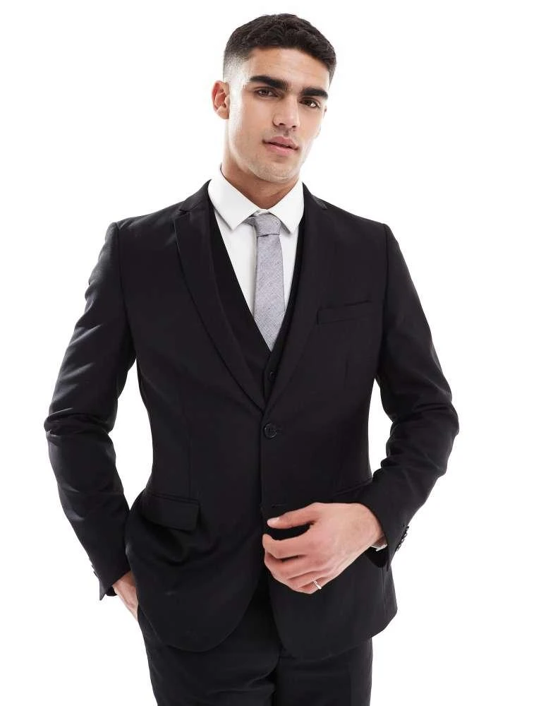 商品French Connection Mens|French Connection formal suit jacket co-ord in black,价格¥662,第1张图片详细描述