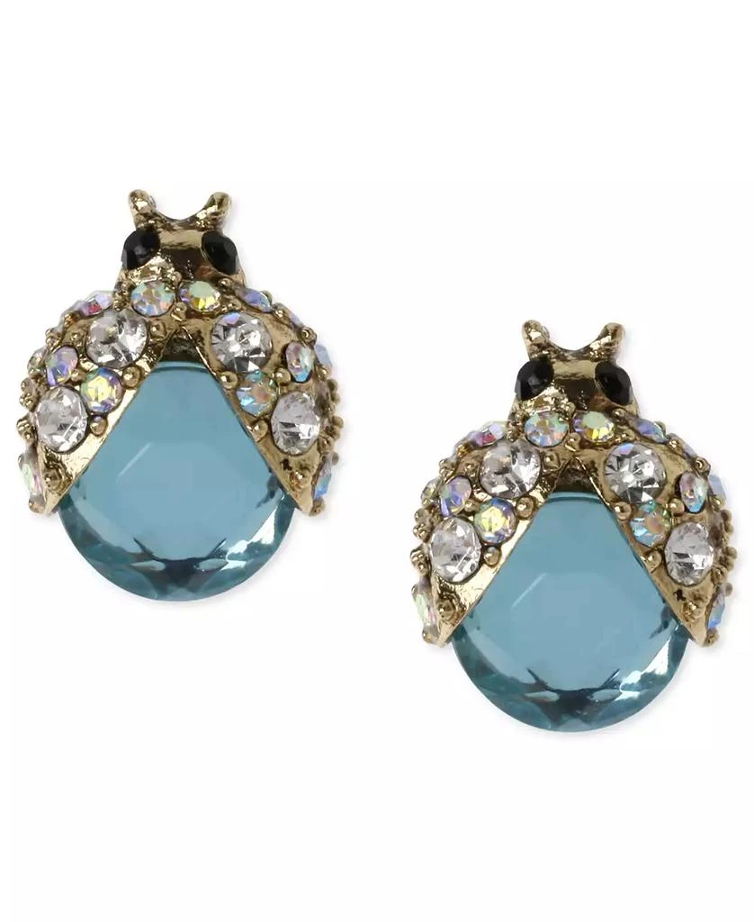 商品Betsey Johnson|Gold-Tone Blue Glass Crystal Bug Stud Earrings,价格¥192,第1张图片