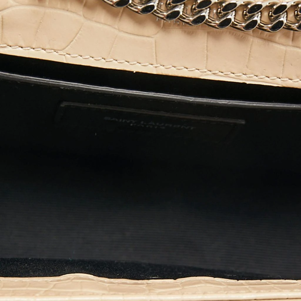 Saint Laurent Beige Croc Embossed Leather Small Kate Crossbody Bag 商品