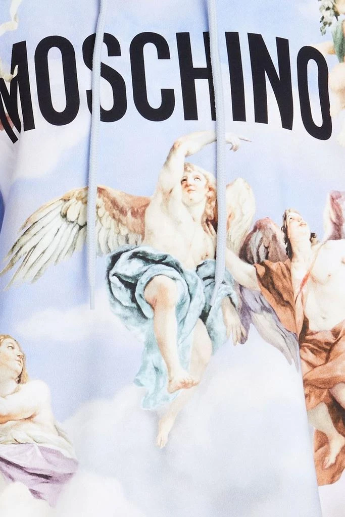 商品Moschino|Printed French cotton-terry hoodie,价格¥2854,第4张图片详细描述
