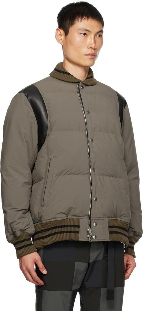 商品Sacai|Taupe Padded Bomber Jacket,价格¥4607,第2张图片详细描述