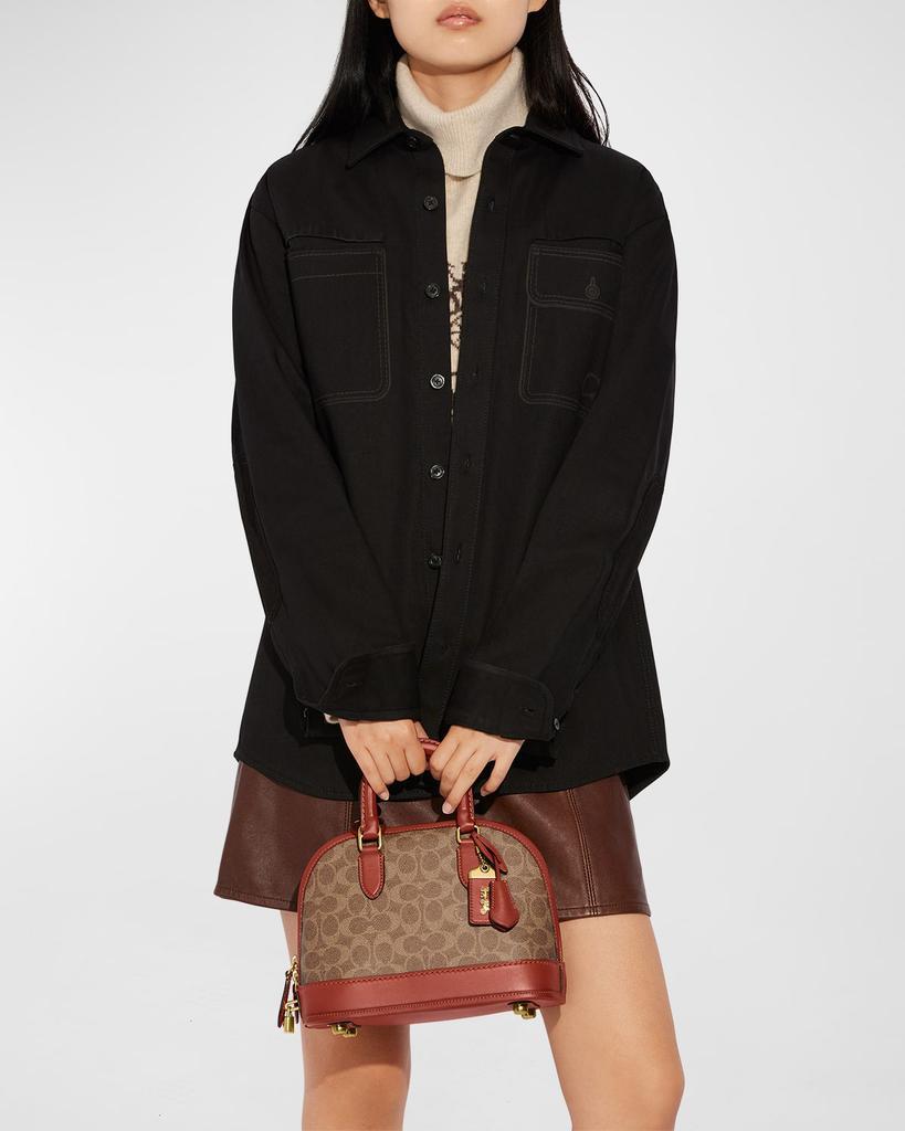 商品Coach|Revel Signature Coated Canvas Top-Handle Bag,价格¥3629,第4张图片详细描述