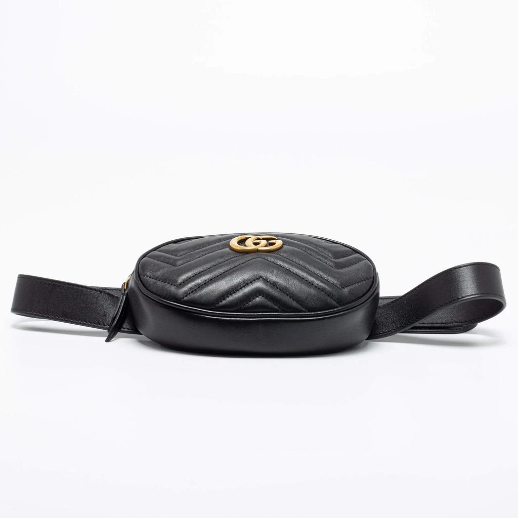 Gucci Black Matelassé  Leather GG Marmont Belt Bag 商品