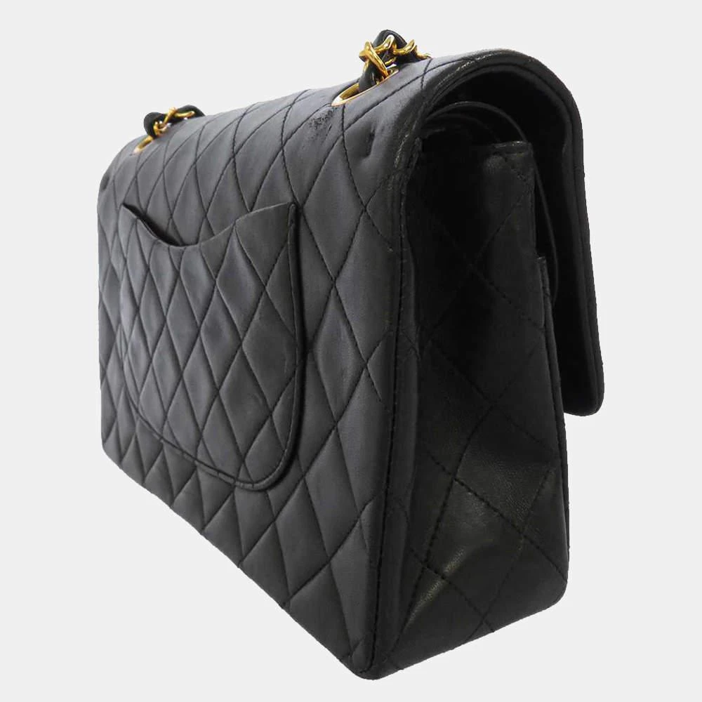 商品[二手商品] Chanel|Chanel Black Quilted Lambskin Leather Medium Double Flap Shoulder Bag ,价格¥35850,第2张图片详细描述